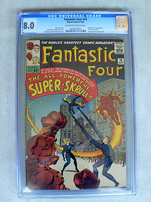 Fantastic Four 18 CGC 80 OW to W pgs 1st Super Skrull High Grade
