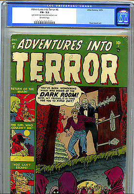 Adventures Into Terror 6 1951 Atlas CGC 55 OffWhite Pages