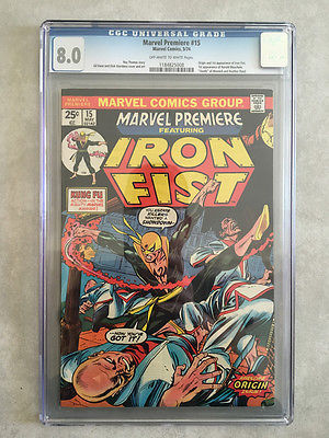 Marvel Premiere 15 CGC 80 1st appearance of Iron Fist