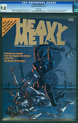 Heavy Metal 1 CGC 98 Wht Pgs with insert Corben Moebius Hildebrant