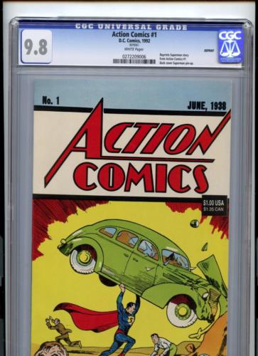 Action Comics 1 1992 DC CGC 98 White Pages 1992 Reprint Superman