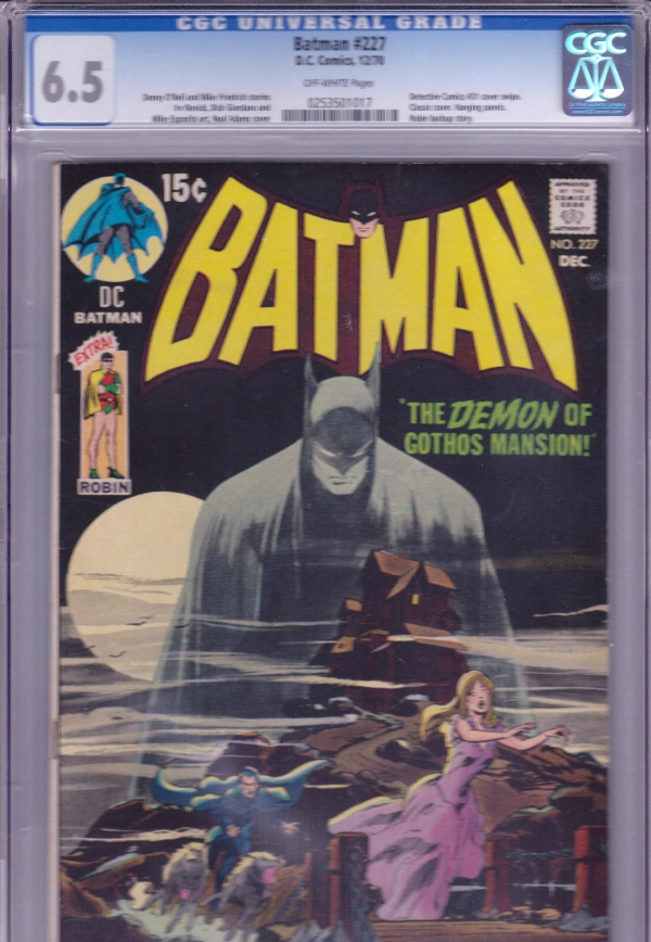 Batman 227 CGC 65 FN OWP Neal Adams cover swipe of Detective 31 Novick art