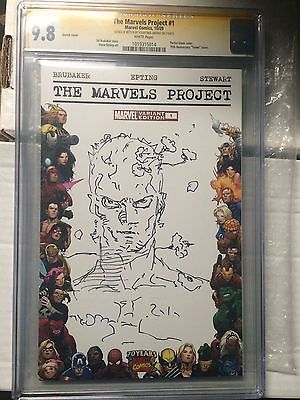 Marvels Project 1 CGC SS 98 Signed  Sketch by Yoshitaka Amano Final Fantasy
