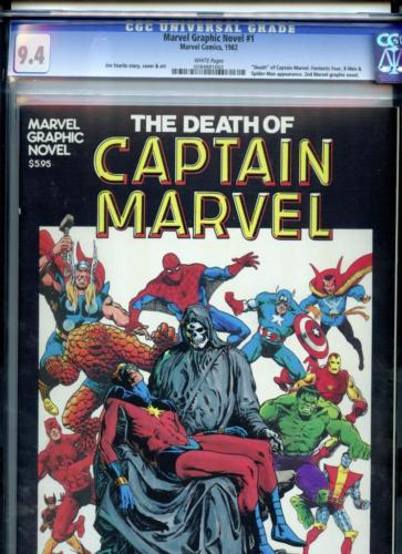 Marvel Graphic Novel 1 1982Marvel CGC 94 White Pages Death of Captain Marvel