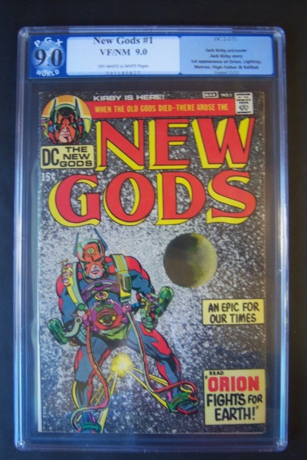 NEW GODS 1 DC comics PGX 90 not CGC Jack Kirby cover 1st Orion Lightray