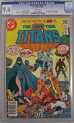 NEW TEEN TITANS 2 CGC 94DEC 1980 DC1ST APPEARANCE OF DEATHSTROKEKEY