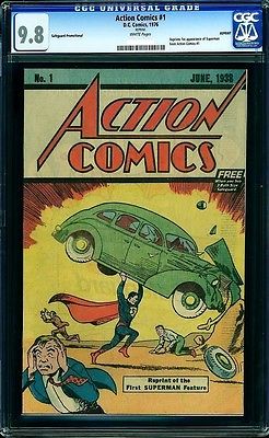 ACTION COMICS 1976  1 Safeguard Promotional White CGC 98 NMMT Reprints 1938