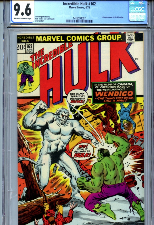 Incredible Hulk 162 CGC 96 1st Wendigo 