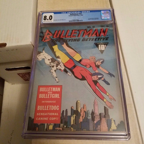 Bulletman 10 Flying Detective Fawcett  CGC Graded 80 Universal