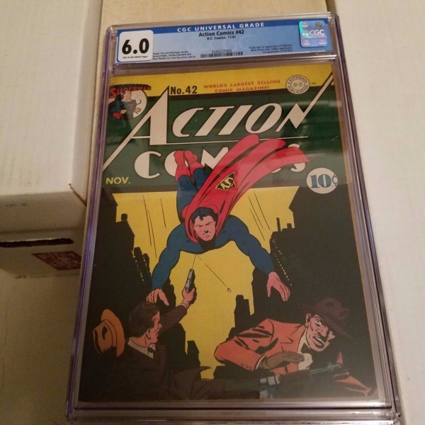Action Comics 42 DC  CGC Graded 60 Universal 1st Vigilante Superman