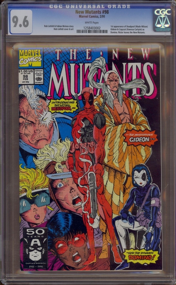 NEW MUTANTS 98 CGC 96 WHITE PAGES 1st APPEARANCE OF DEADPOOL 1991 COMIC KINGS