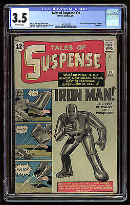 Tales Of Suspense 1959 39 CGC 35 OffWhite Pages 1st App Iron Man Blue Label