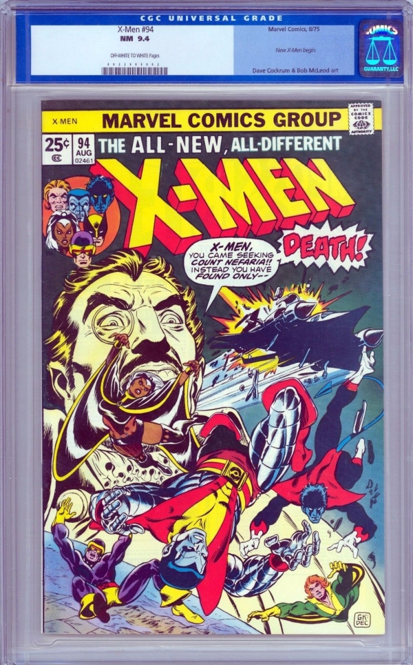 The Uncanny XMen 94 CGC 94 NM Old Label LOOKS 96 NM