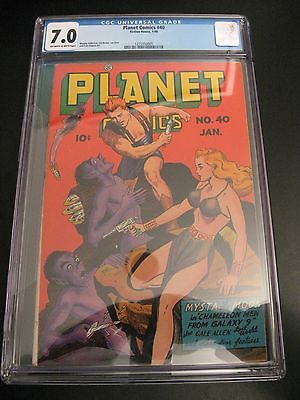 Wow PLANET COMICS 40 1946 Fiction House CGC 70 Classic CoverGGA WOW Pgs