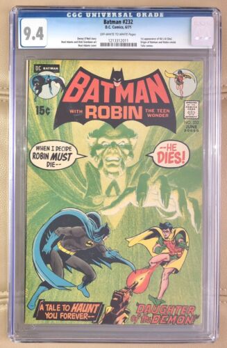 Batman 232 CGC 94 Ras Al Ghul First Appearance Neal Adams Denny ONeil