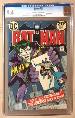 Batman 251 CGC 94 Classic Joker Cover Neal Adams Denny ONeil