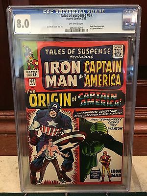 TALES OF SUSPENSE 63 CGC 80 VF 1ST SILVER AGE ORIGIN OF CAPTAIN AMERICA 