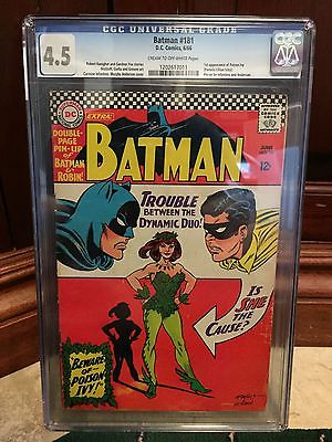 BATMAN 181 CGC 45 VG 1ST APP OF POSION IVY PAMELA ISLEY ID 3542