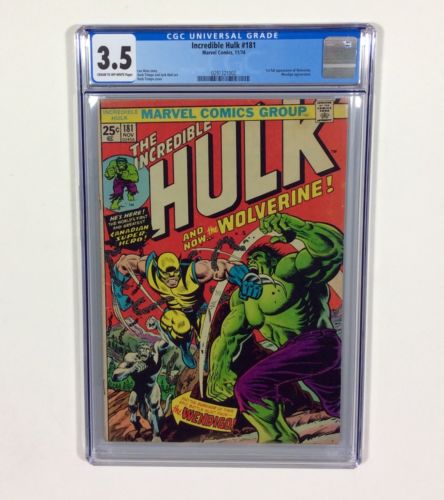 Incredible HULK 181 Key CGC 35 1st Wolverine Full Nov1974 Marvel Comics