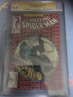 the Amazing Spiderman 300 CGC 90 NM signed by Stan Lee and Todd Mcfarlene 