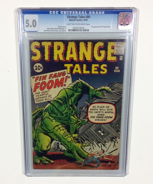Strange Tales 89 CGC 50 KEY 1st Fin Fang Foom Oct1961 Marvel Comics