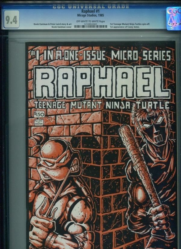 TMNT Teenage Mutant Ninja Turtles Raphael 1 1985 CGC 94 NM 1st Casey Jones