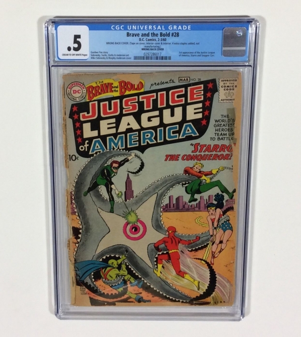 Brave and the Bold 28 CGC 5 KEY 1st Justice League of America 1960 DC Comic