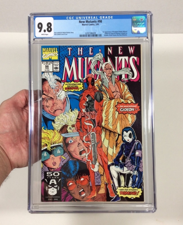 New Mutants 98 CGC 98 KEY White Pages 1st Deadpool Feb1991 Marvel Comics
