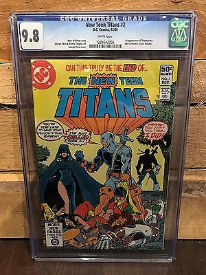 NEW TEEN TITANS 2 CGC 98 NMMT 1ST DEATHSTROKE THE TERMINATOR ID 7618