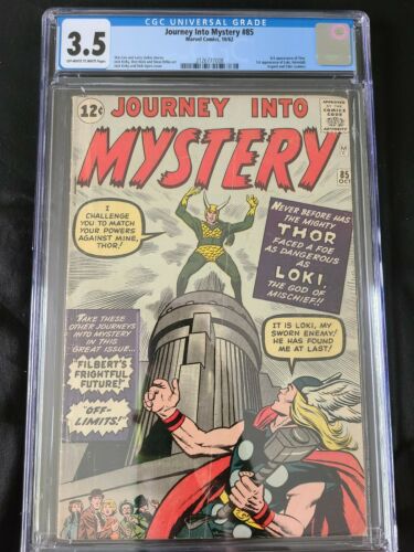 JOURNEY INTO MYSTERY 85  THOR  FIRST LOKI CGC 35 OWW