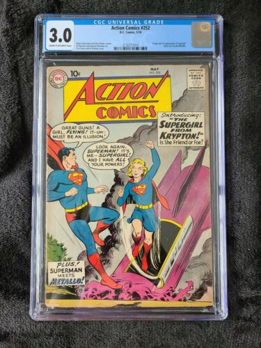 Action Comics 252 CGC Graded 30 CREAM TO OFFWHITE 1st Appearance of Supergirl