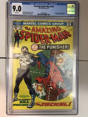 Amazing SpiderMan 129 CGC 90 WHITE pages 1st Punisher BEAUTIFUL CHEAPEST