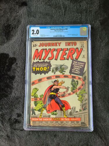 JOURNEY INTO MYSTERY 83 1962 CGC 20 OFF WHITE