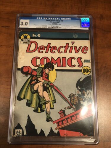 Detective Comics 40 1940  Bob Kane 1st Clayface CGC 30  DC Comics