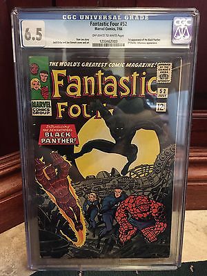 FANTASTIC FOUR 52 CGC 65 FN 1ST APP OF BLACK PANTHER  ID 3587 MOVIE