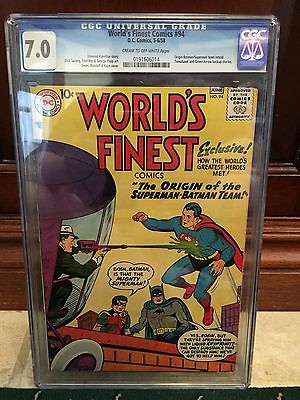 WORLDS FINEST 94 CGC 70 FNVF ORIGIN SUPERMAN BATMAN TEAM ID 3890