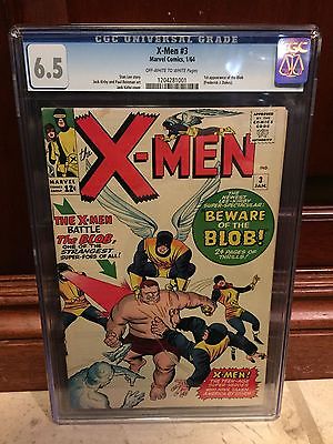 XMEN 3 CGC 65 FN 1ST APP OF THE BLOB JACK KIRBY COVER ID 6187