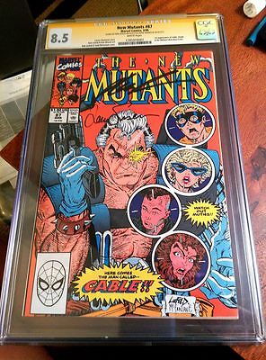 The New Mutants 87 1990 1st Cable 2x Signed Liefeld Simonson CGC 85
