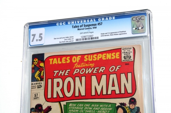 CGC 75 TALES OF SUSPENSE 57  IRON MAN  1st HAWKEYE  3rd BLACK WIDOW  1964