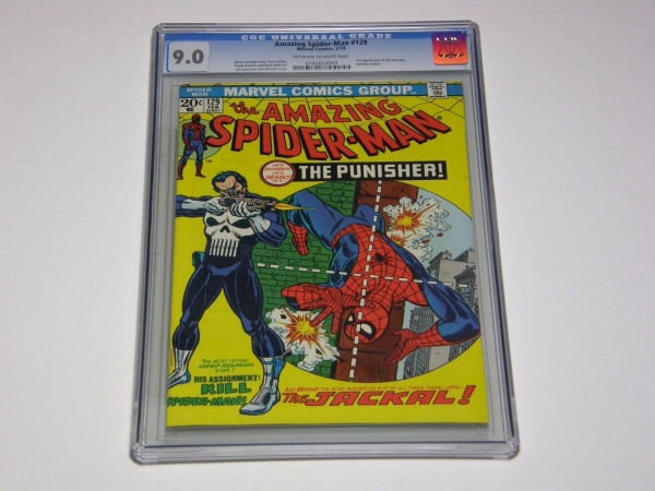 The Amazing SpiderMan 129  CGC 90 Key 1st appearance Punisher  Jackal 1974