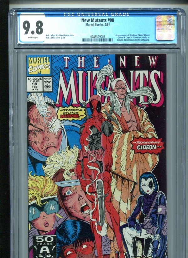 New Mutants 98 1991 CGC 98 NMMT 1st Deadpool Copycat  Gideon WHITE 