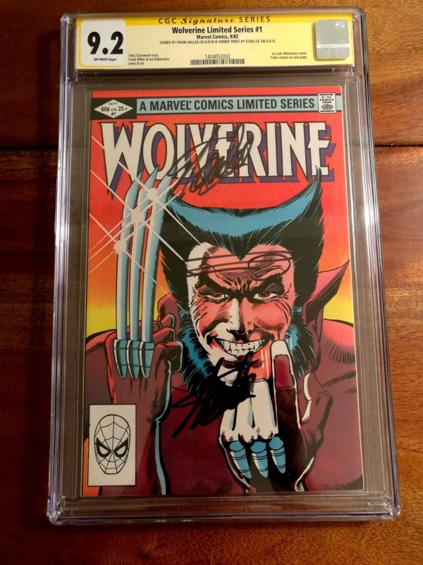 Wolverine 1 1982 Wolverine CGC 92 SS 3x Signed Stan Lee Frank Miller