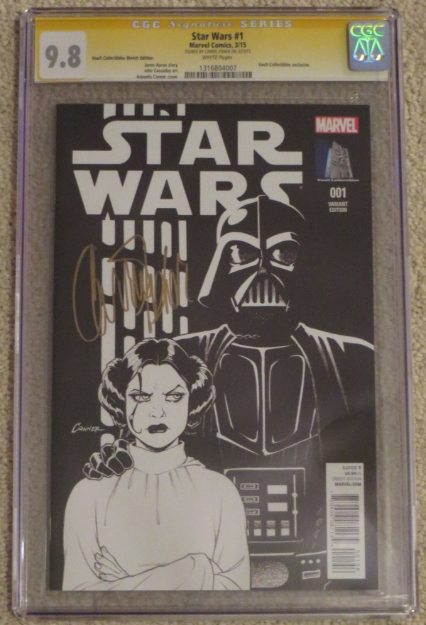 CARRIE FISHER Star Wars 1 Variant CGC 98 SS LOWEST PRICED SIGNATURE on eBay
