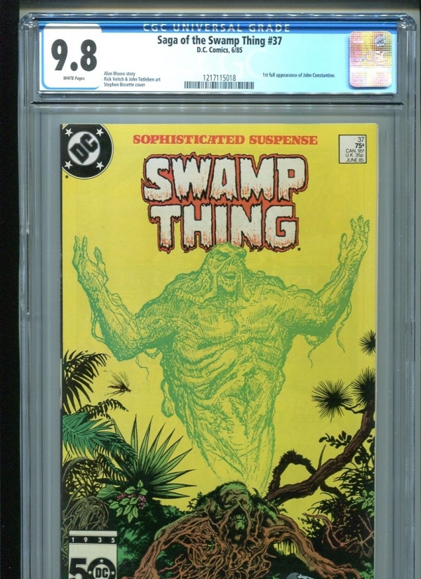Saga of the Swamp Thing 37 1985 CGC 98 1st John Constantine WHITE pages