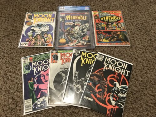 Werewolf by Night 32 CGC 50 Marvel Spotlight 2  1st Series Moon Knight Lot