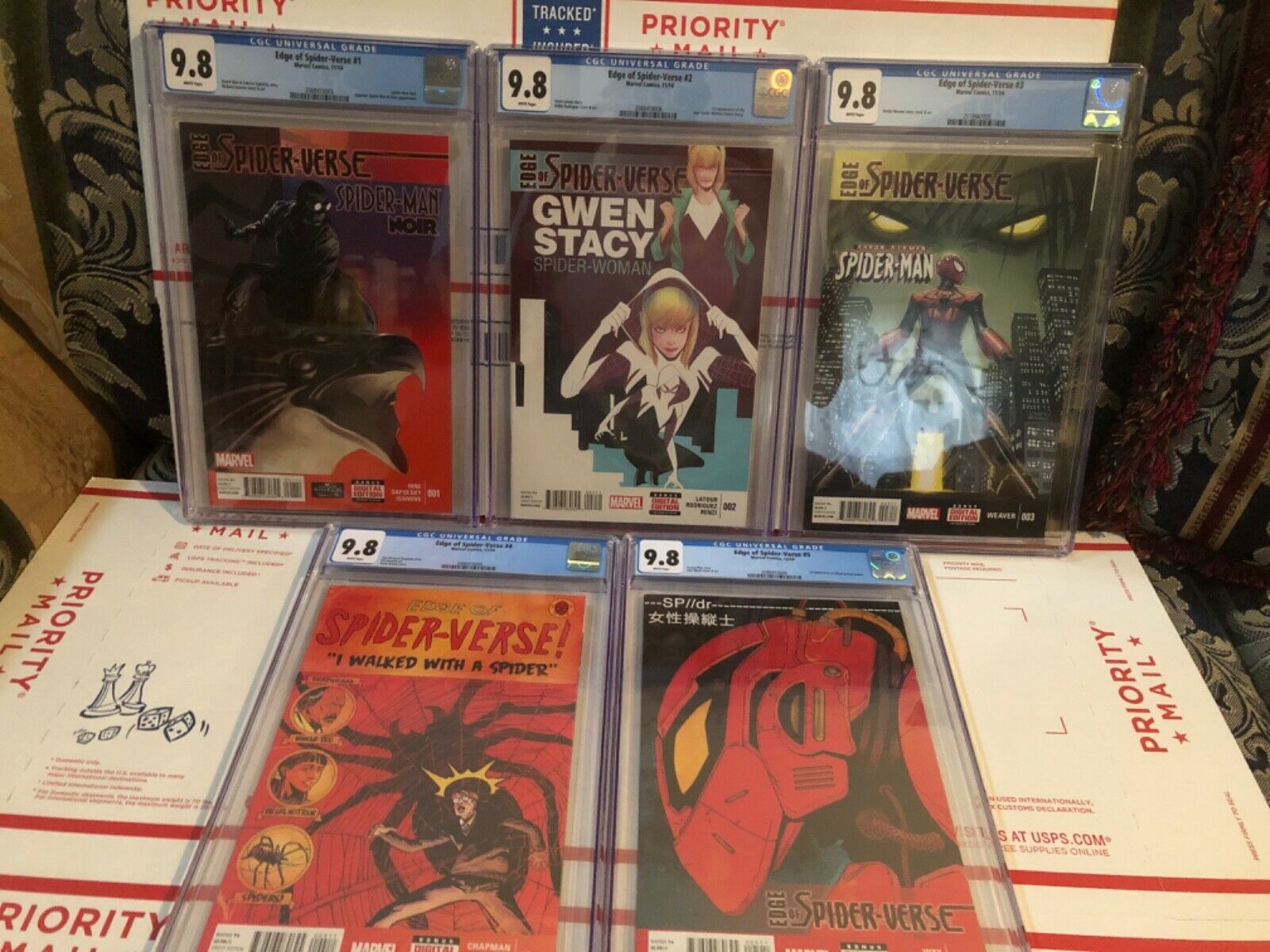 Edge of SpiderVerse 1 2 3 4 5 All CGC 98 SpiderGwen Marvel Comics