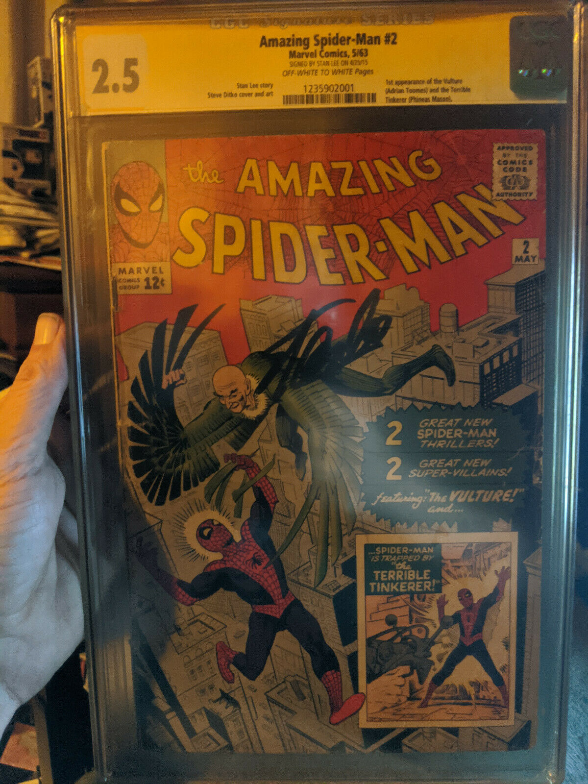 Amazing Spiderman 2 Signed by Stan Lee CGC