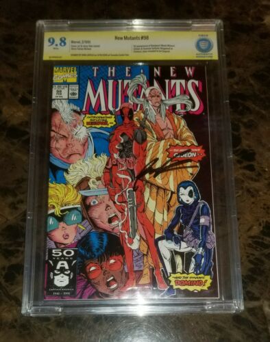 New Mutants 98 Comic Book CBCS 98 Signed by Rob Liefeld cgcpgx