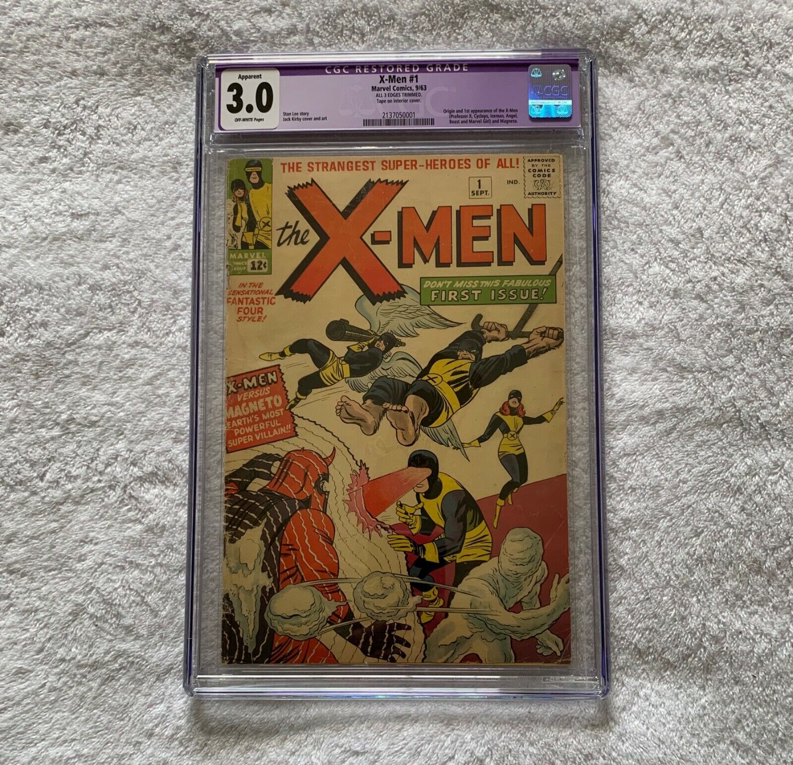 XMEN 1 CGC 30 FIRST APPEARANCE OF XMEN  MAGNETO NOT CBCS PRESS IT RESTO