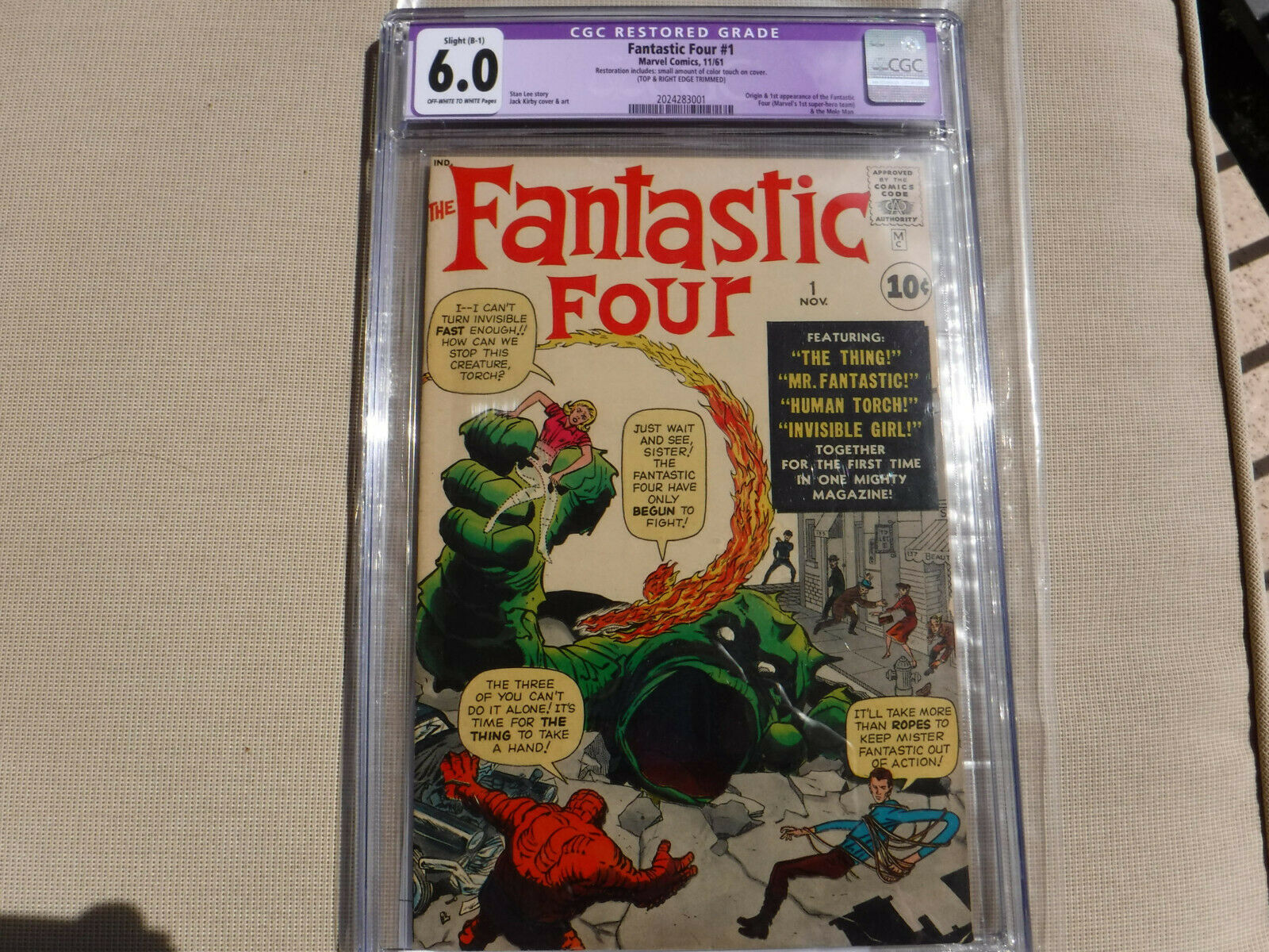 THE FANTASTIC FOUR 1 1961 Marvel CGC 60 See Photos